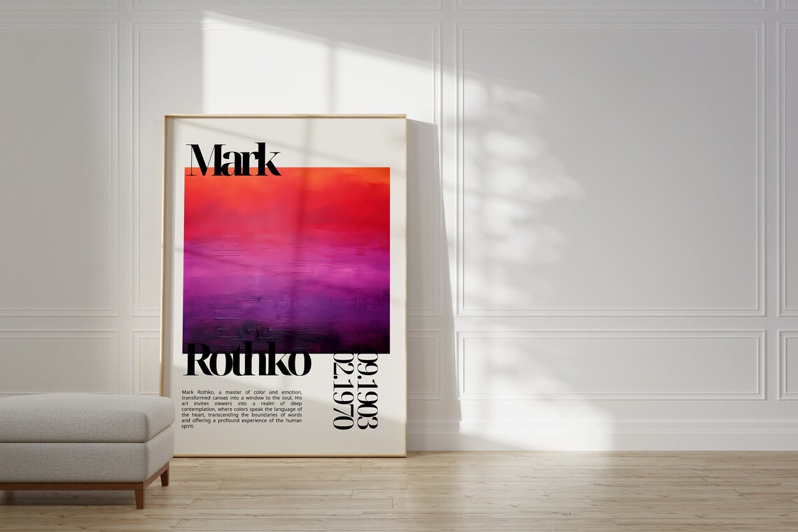 Mark Rothko Birthday Gift Idea Poster Print