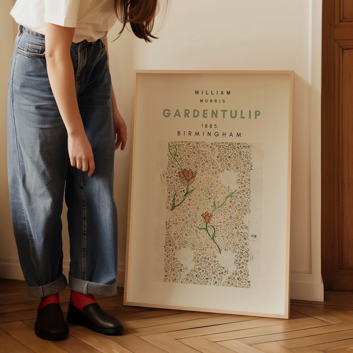 William Morris Tulip Floral Botanical Art Print - Image 4