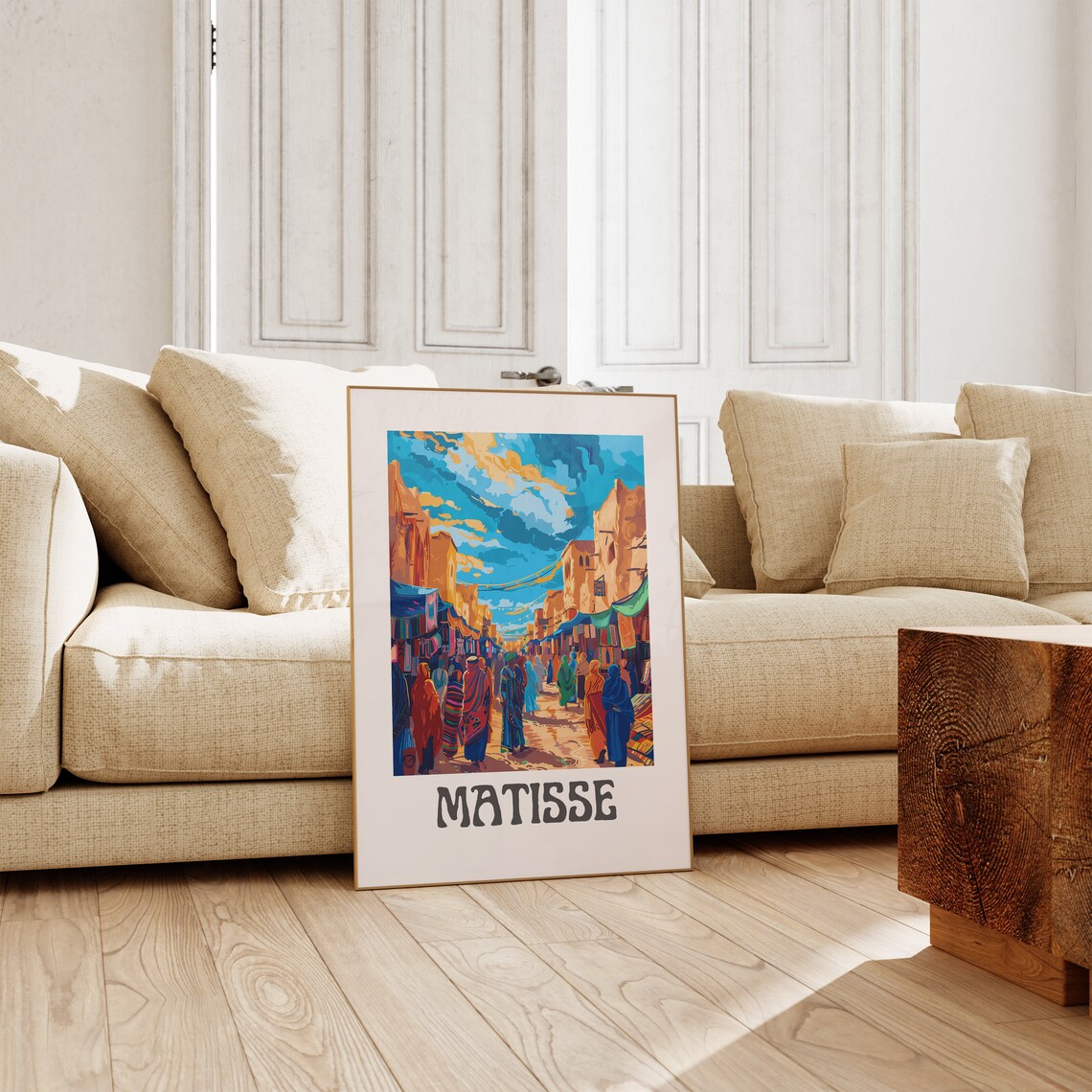 Matisse Colorful Moroccan Market Street Vibrant Crowd Art Poster - Image 2