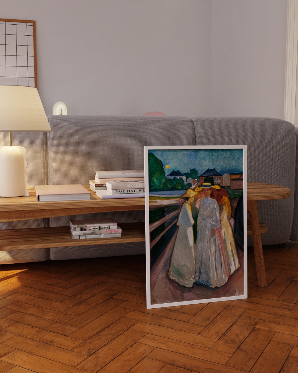 Edvard Munch On The Bridge 1903 Night Scene Expressionist Poster - Image 4