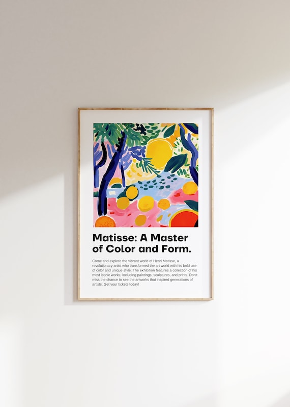 Henri Matisse Sunlit Garden Oranges Master of Color Form Poster