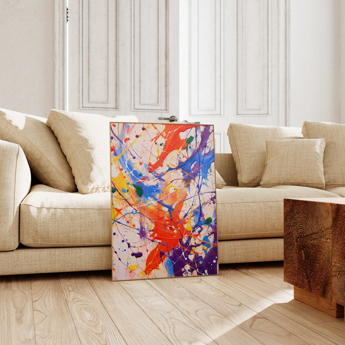 Jackson Pollock Style Rainbow Splash Paint Abstract Art Poster - Image 5