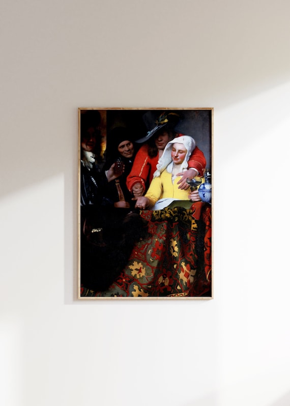 Johannes Vermeer Poster Vintage Gallery Art Print Vermeer Print Famous Art Vintage Museum Print Vermeer Vintage Wall Art Ideal Gift