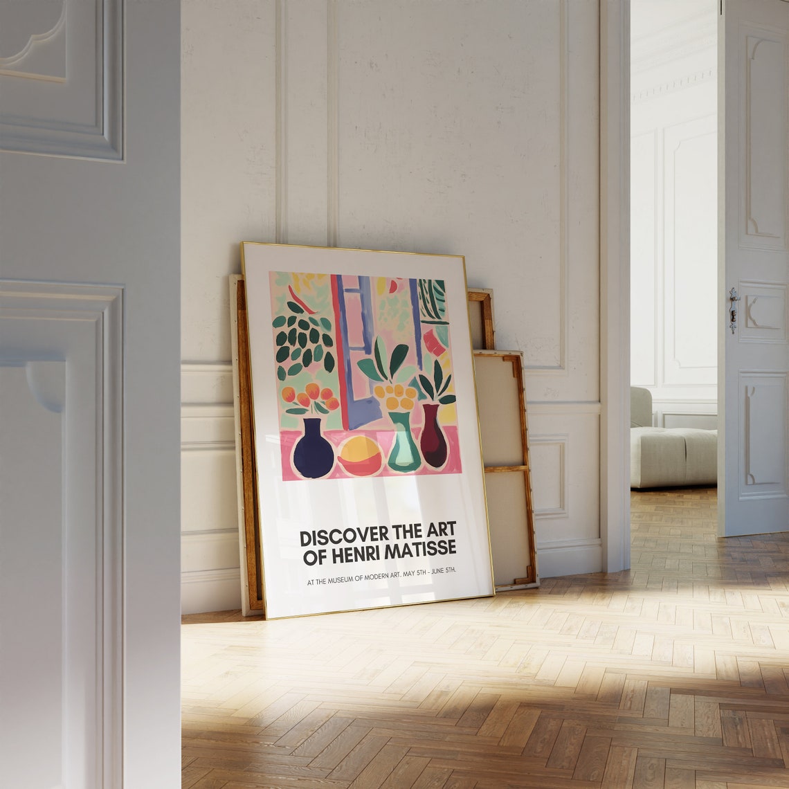 Henri Matisse Window Three Vases Museum Exhibition Colorful Poster - Image 4