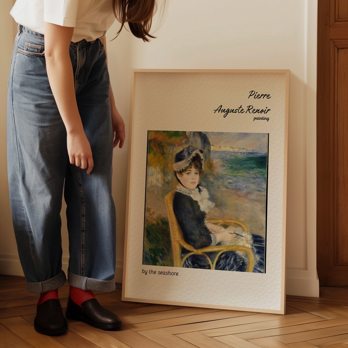 Auguste Renoir By The Seashore 1883 Seaside Woman Portrait Poster - Image 4