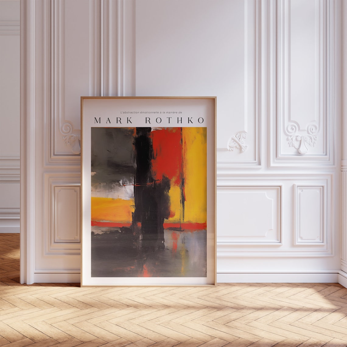 Mark Rothko Black Red Yellow Abstract Color Field Art Poster - Image 4