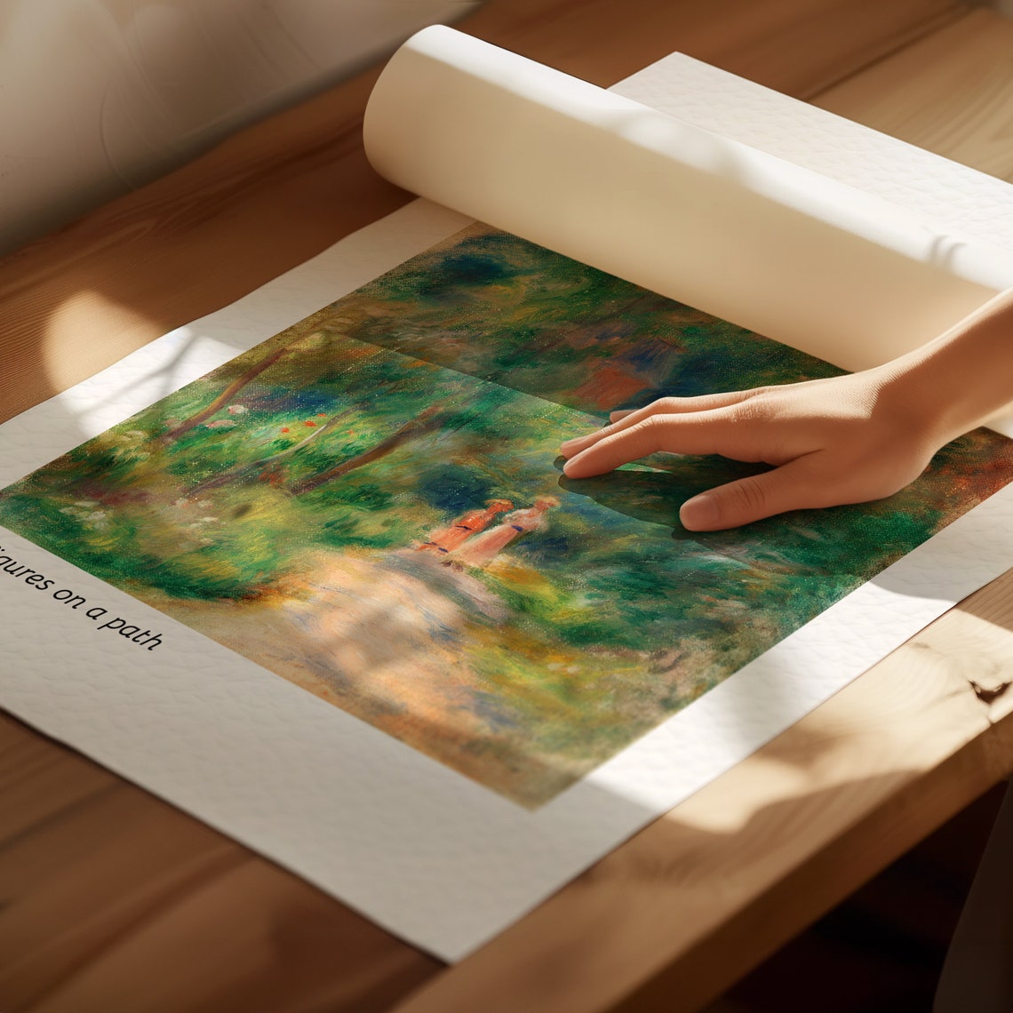 Renoir Two Figures on a Path Garden Walk Impressionist Poster - Image 2
