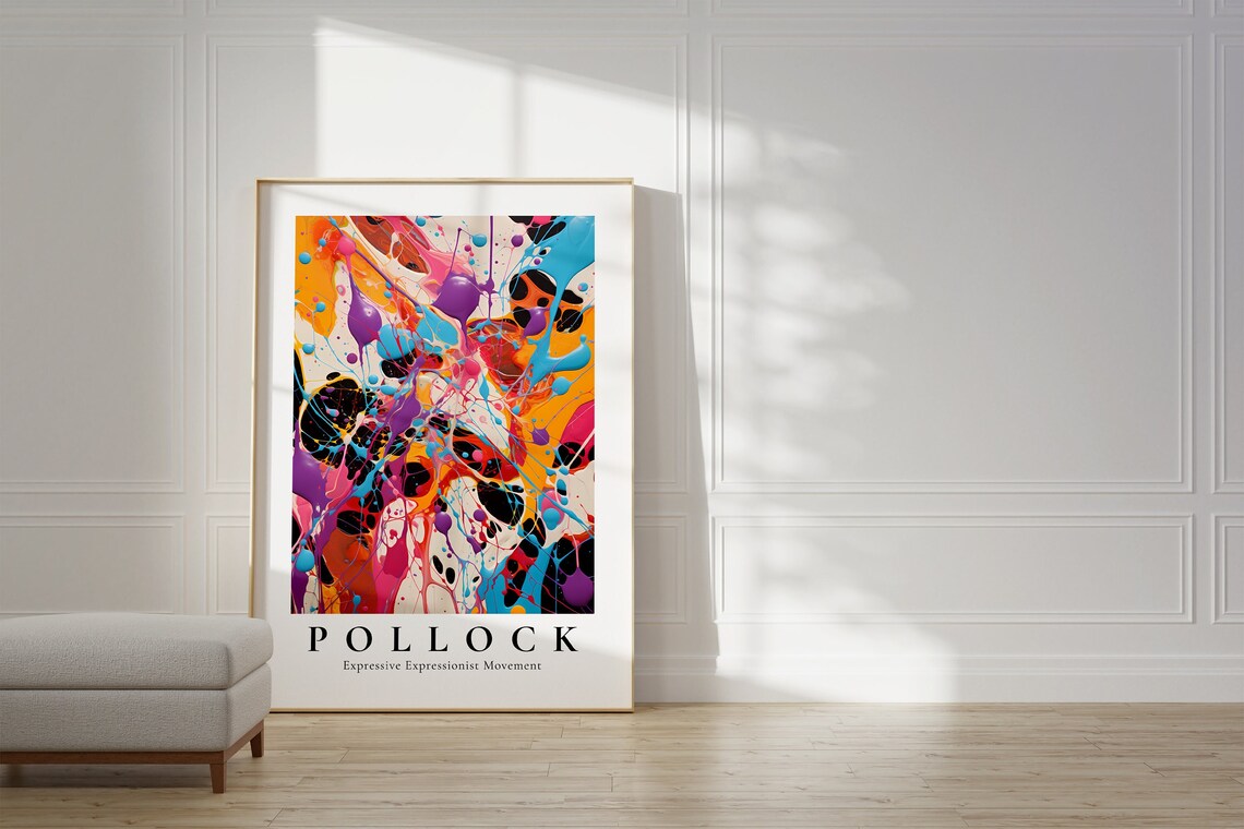 Jackson Pollock Modern Colorful Abstract Art Print