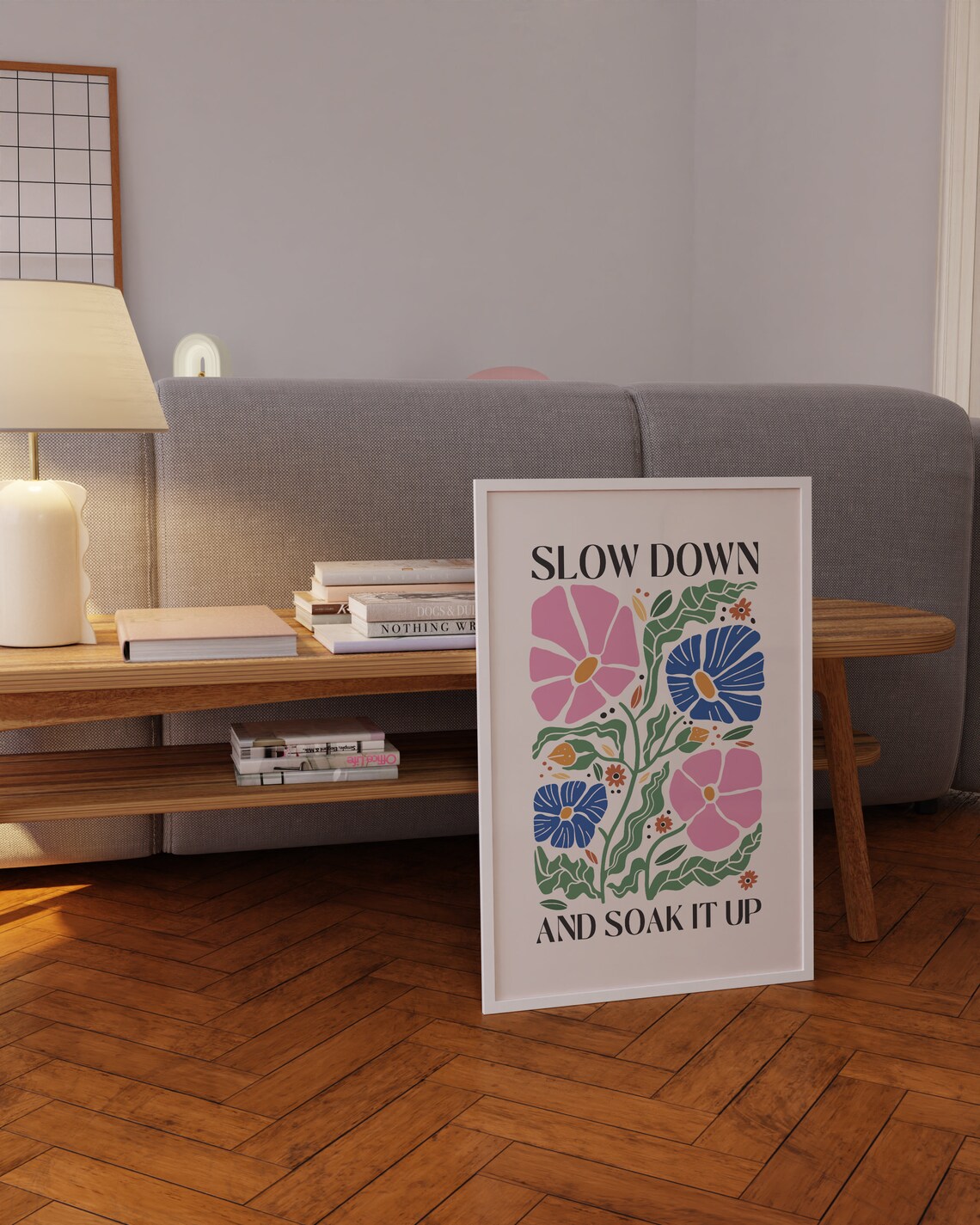Slow Down And Soak It Up Flower Market Poster - Image 4