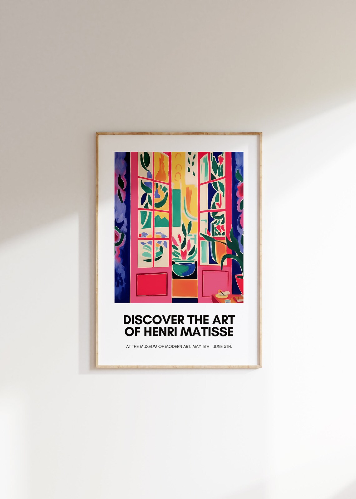 Henri Matisse Pink French Doors Garden View Museum Exhibit Poster