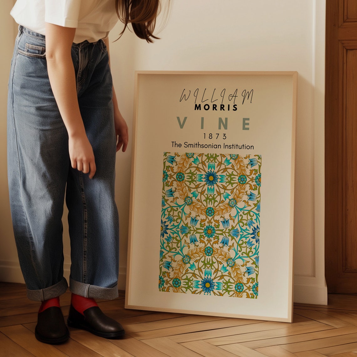 William Morris Vine 1873 Floral Tile Pattern Museum Art Poster - Image 3