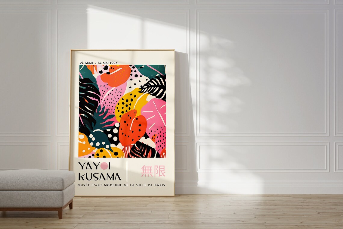 Yayoi Kusama Japanese Abstract Wall Art Poster