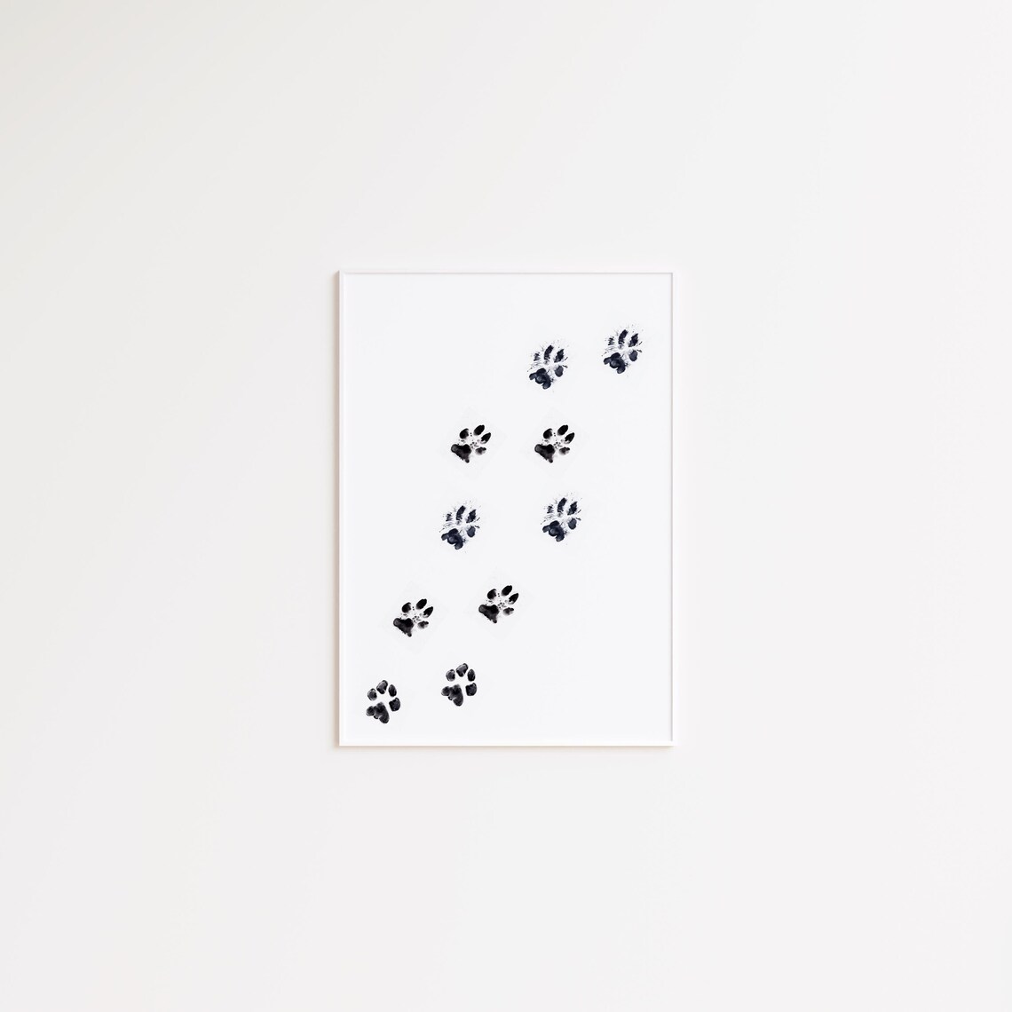 Paw Dog Art Print, Minimalist Funny Home Decor