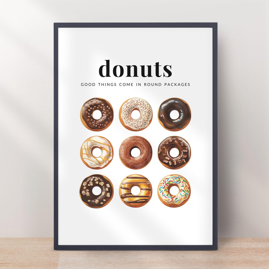 Cute Donut Quote Art Print, Modern Kitchen Decor - Image 2