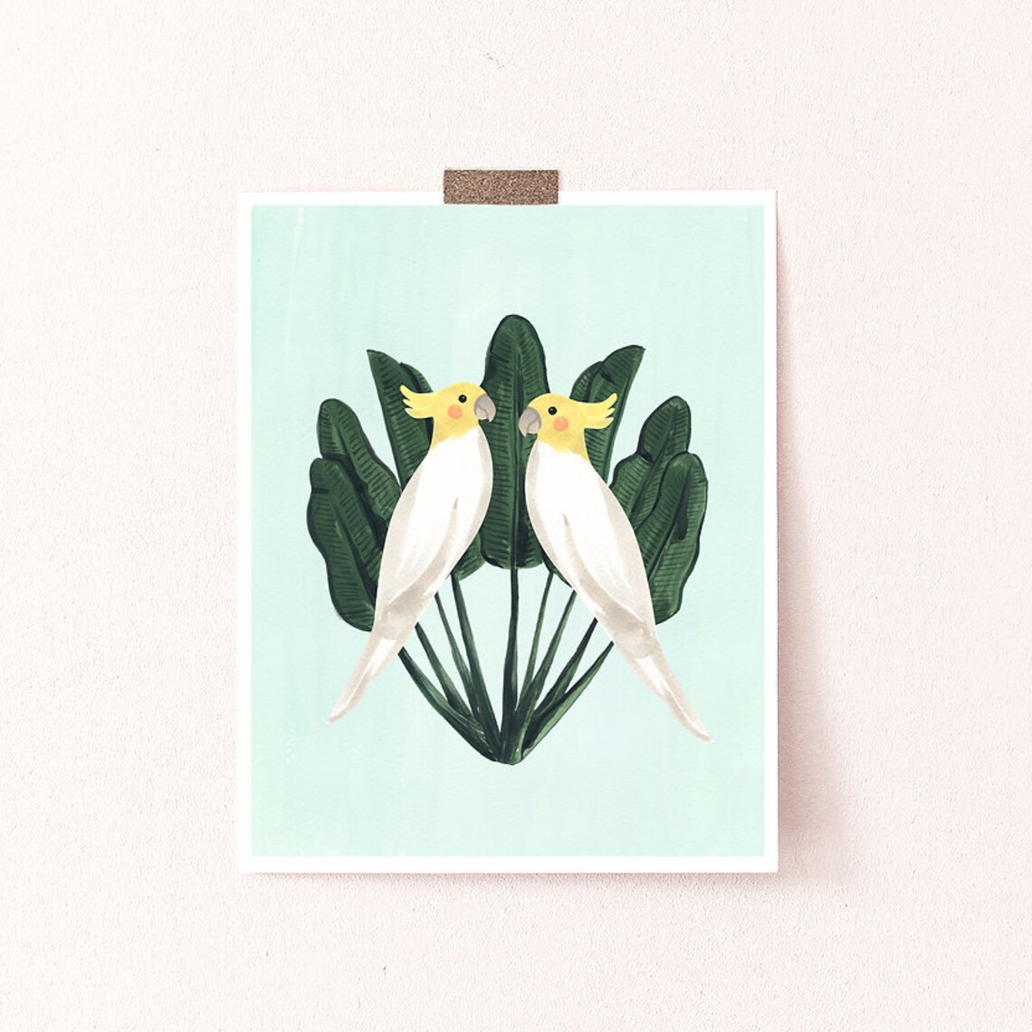 Cockatiels Art Print, Sabina Fenn Illustration - Image 3