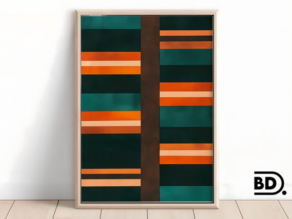 Colorful Abstract Print Bold Geometric Wall Art Large Modern Poster Instant Vibrant Home Decor