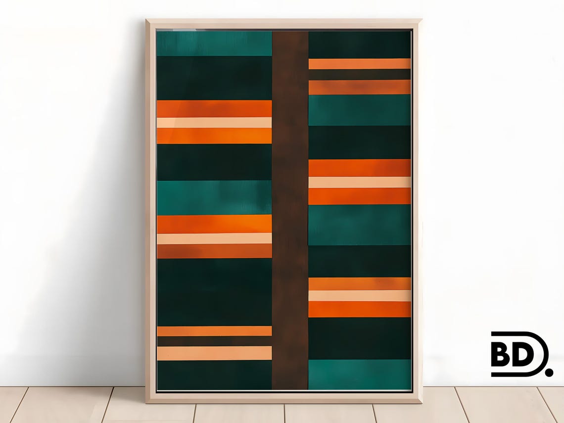 Colorful Abstract Print Bold Geometric Wall Art Large Modern Poster Instant Vibrant Home Decor