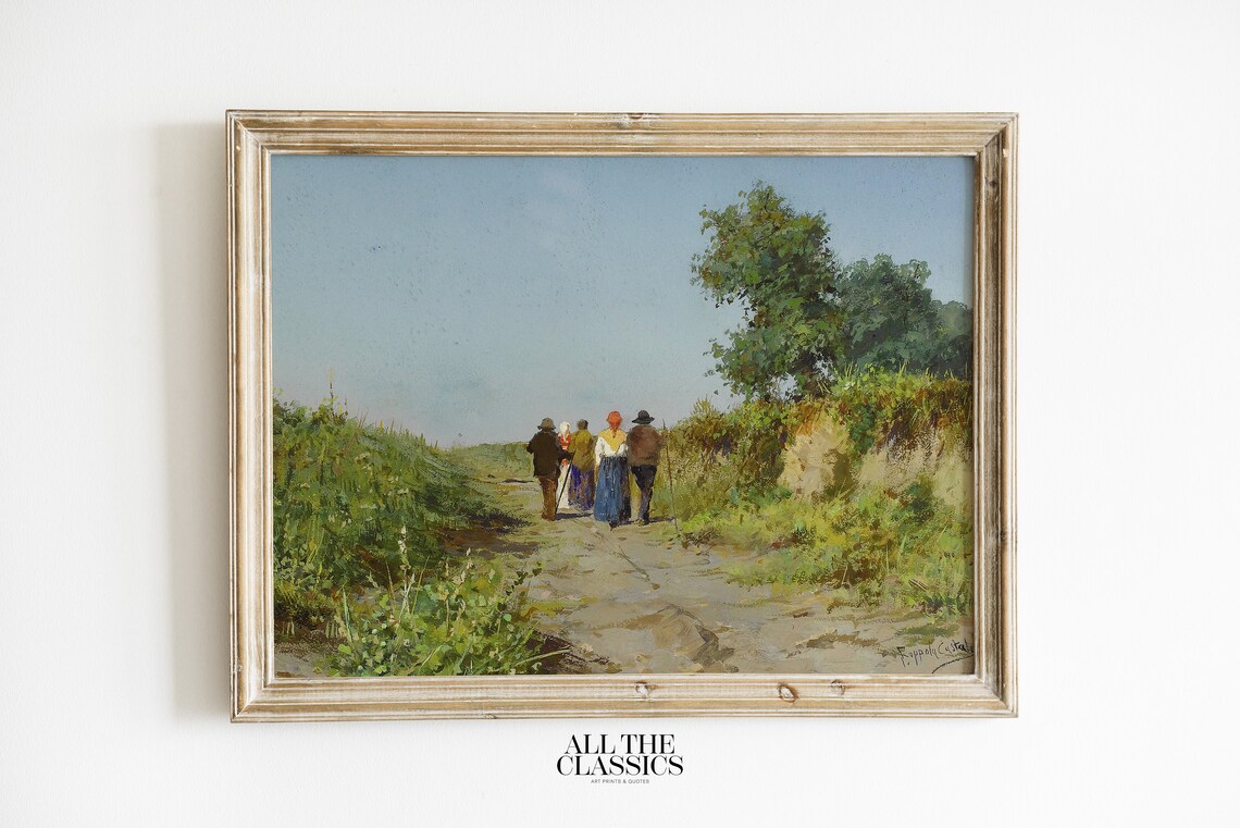 Francesco Coppola Castaldo Bagnioli Near Naples Country Road Poster