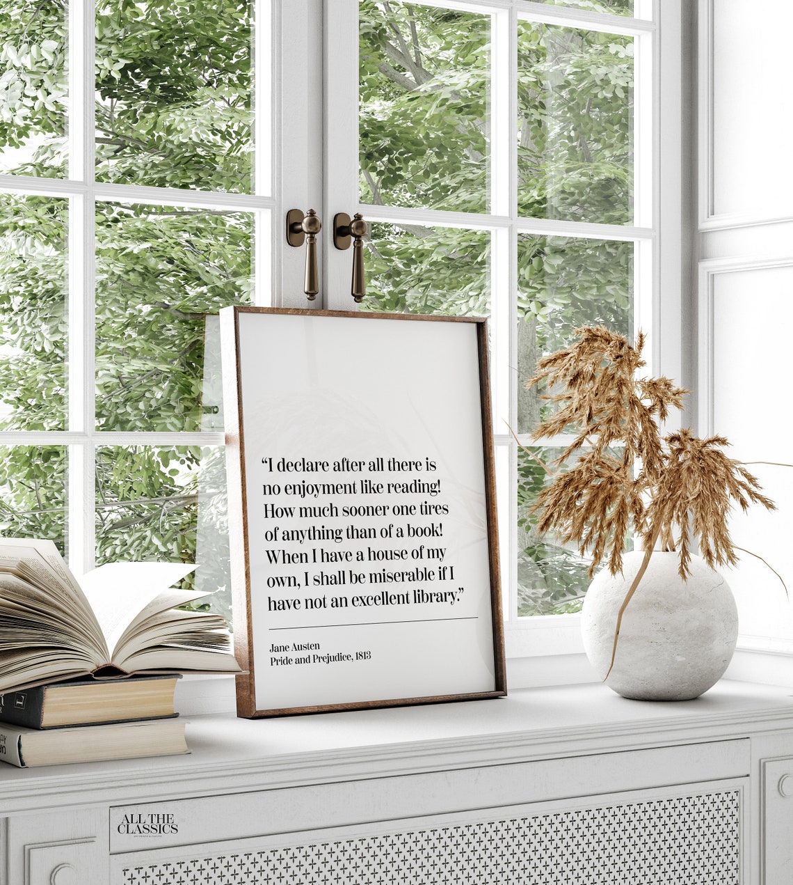 Jane Austen Excellent Library Quote from Pride and Prejudice Poster - Image 2