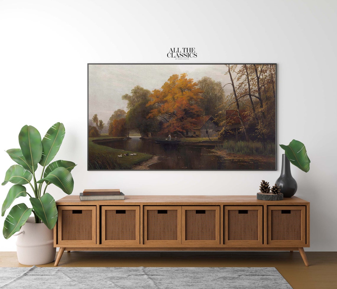 Ludvik Bartak Autumn By The Water Calm River Fall Colors Poster - Image 2