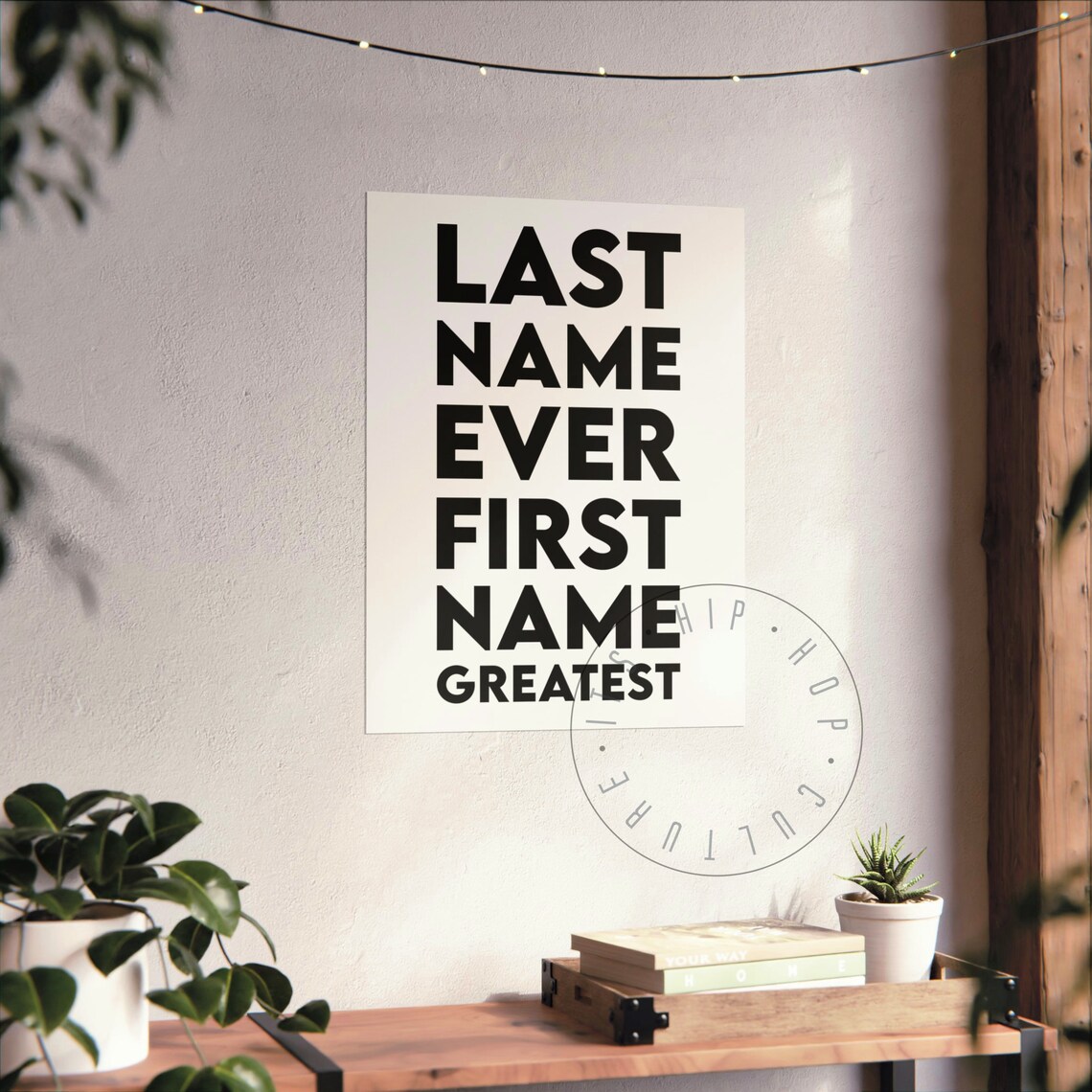 Last Name Ever First Name Greatest Drake Lyric Typography Poster - Image 7