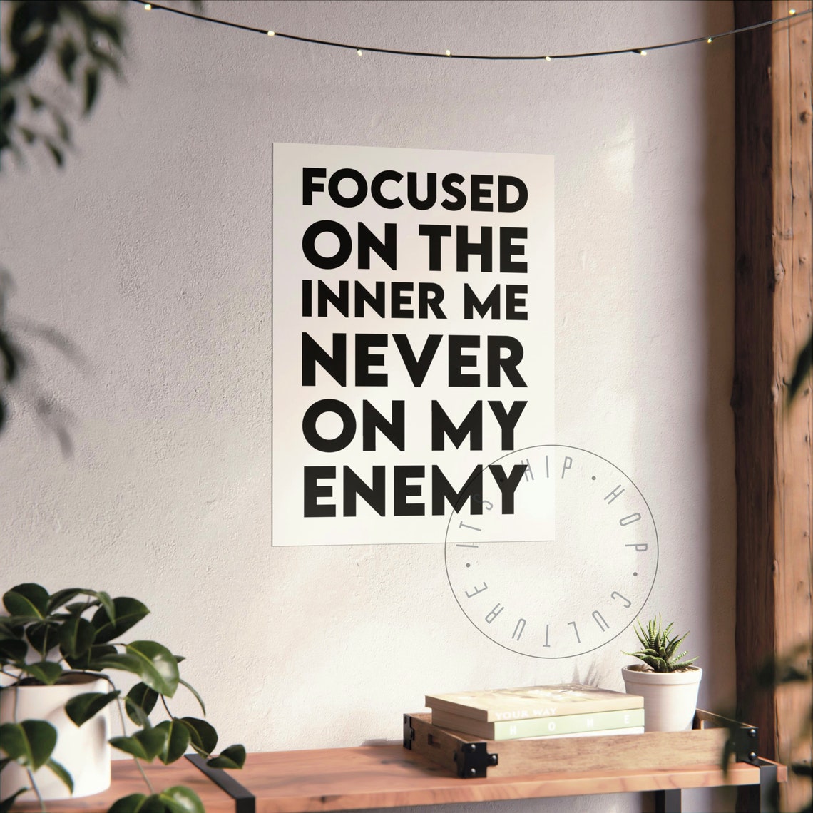 Focused On The Inner Me Never On My Enemy J Cole Lyric Poster - Image 7