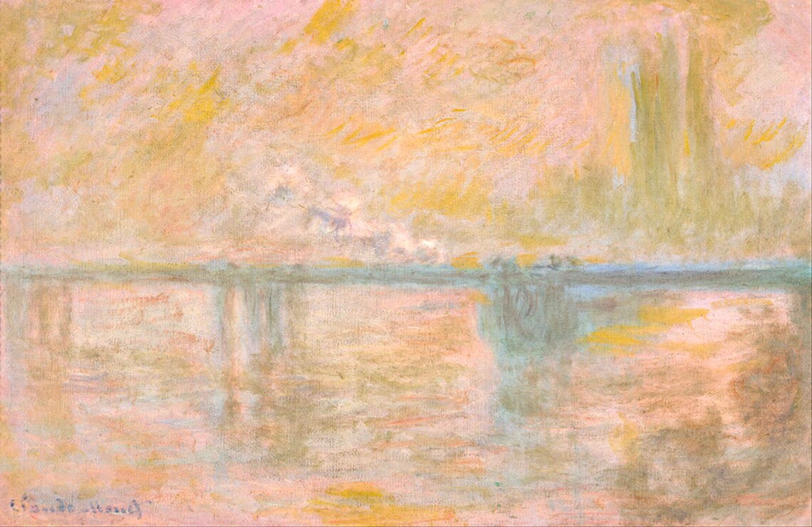 Claude Monet Charing Cross Bridge In London Fine Art Glice 1902 Sku 0114 - Image 2