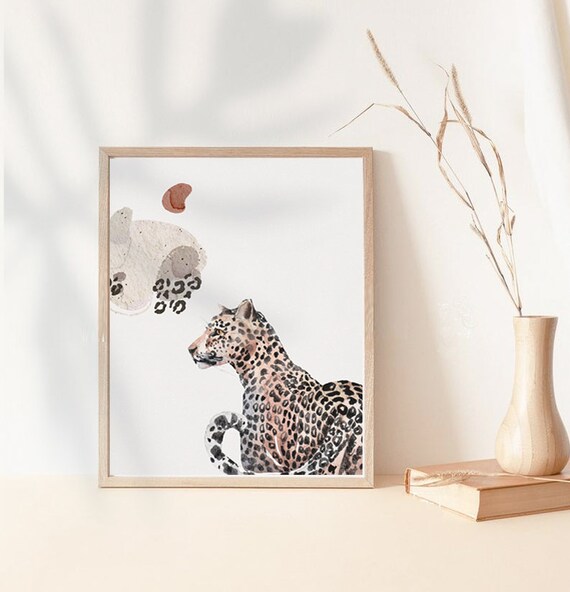 Abstract Leopard Print Poster Scandinavian Wall Art Home Decor Modern Animal