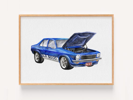 Car Portrait Prints Custom Car Drawing Custom Watercolour Portrait Personalised Car Portrait Gift For Him Fathers Day Gift