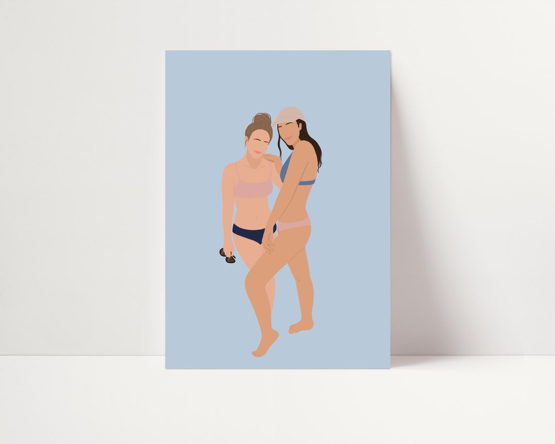 Custom Drawing Portrait Gift For Mum Family Portrait Personalised Portrait Custom Faceless Art - Image 2