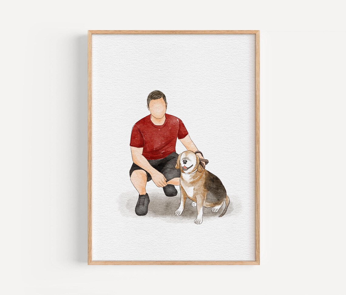Graduate Cap and Gown Watercolor Line Art Graduation Day Poster - Image 2