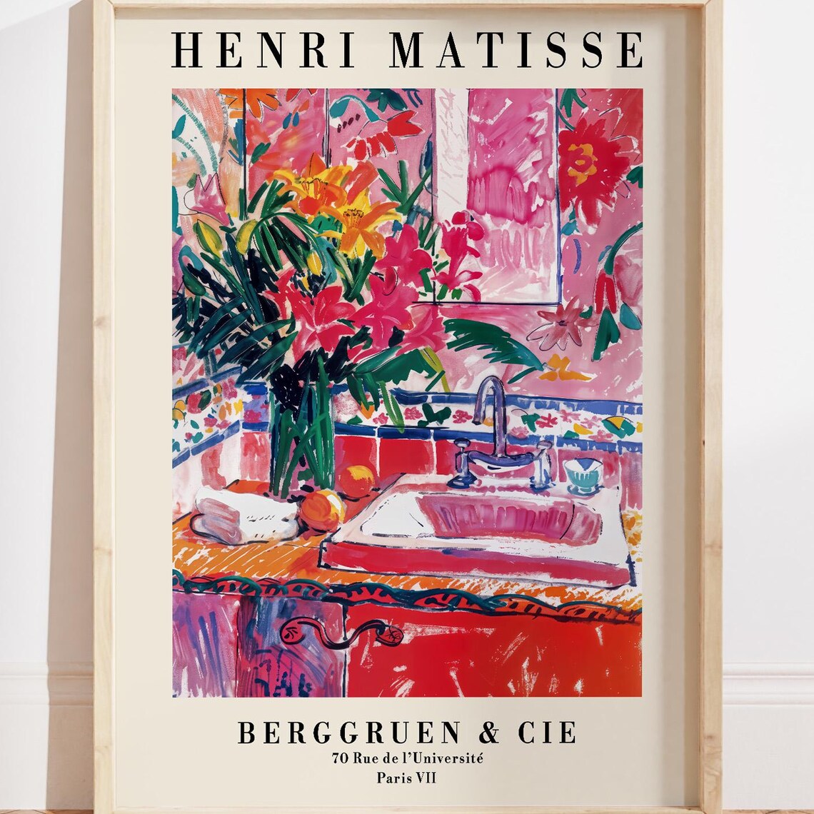 Henri Matisse Berggruen Pink Floral Still Life Gallery Poster