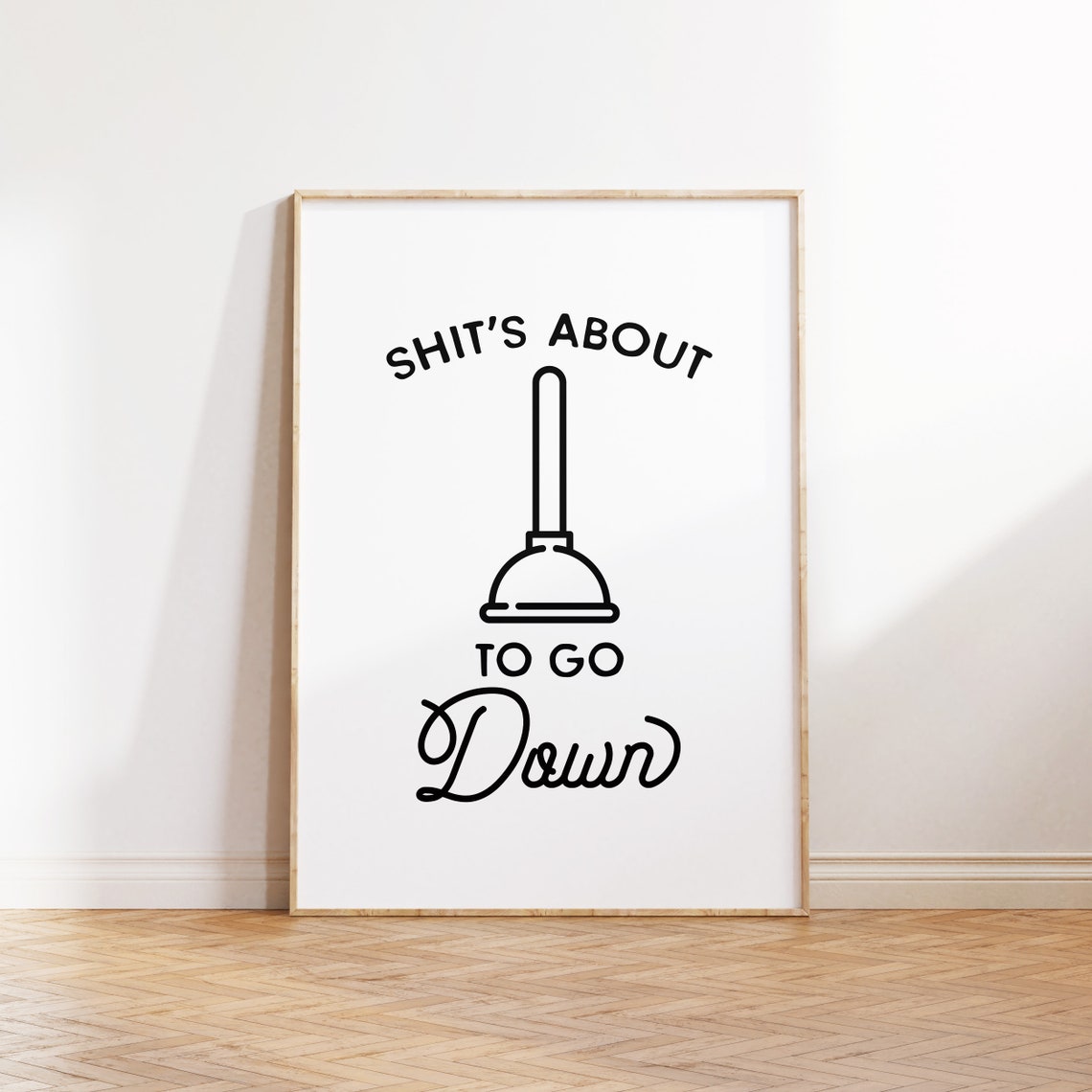 Funny Bathroom Signs Printable Wall Art Quirky Quotes Art For Bathroom Decor Cute Saying Poster Art Prints