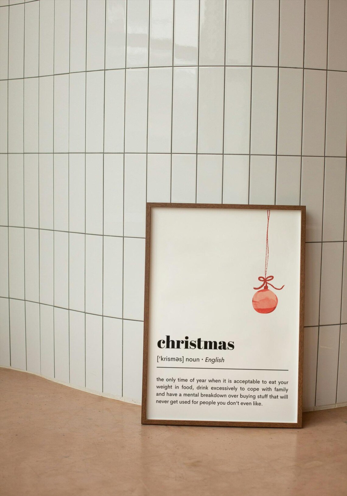 Christmas Definition Print, Modern Holiday Wall Art - Image 3
