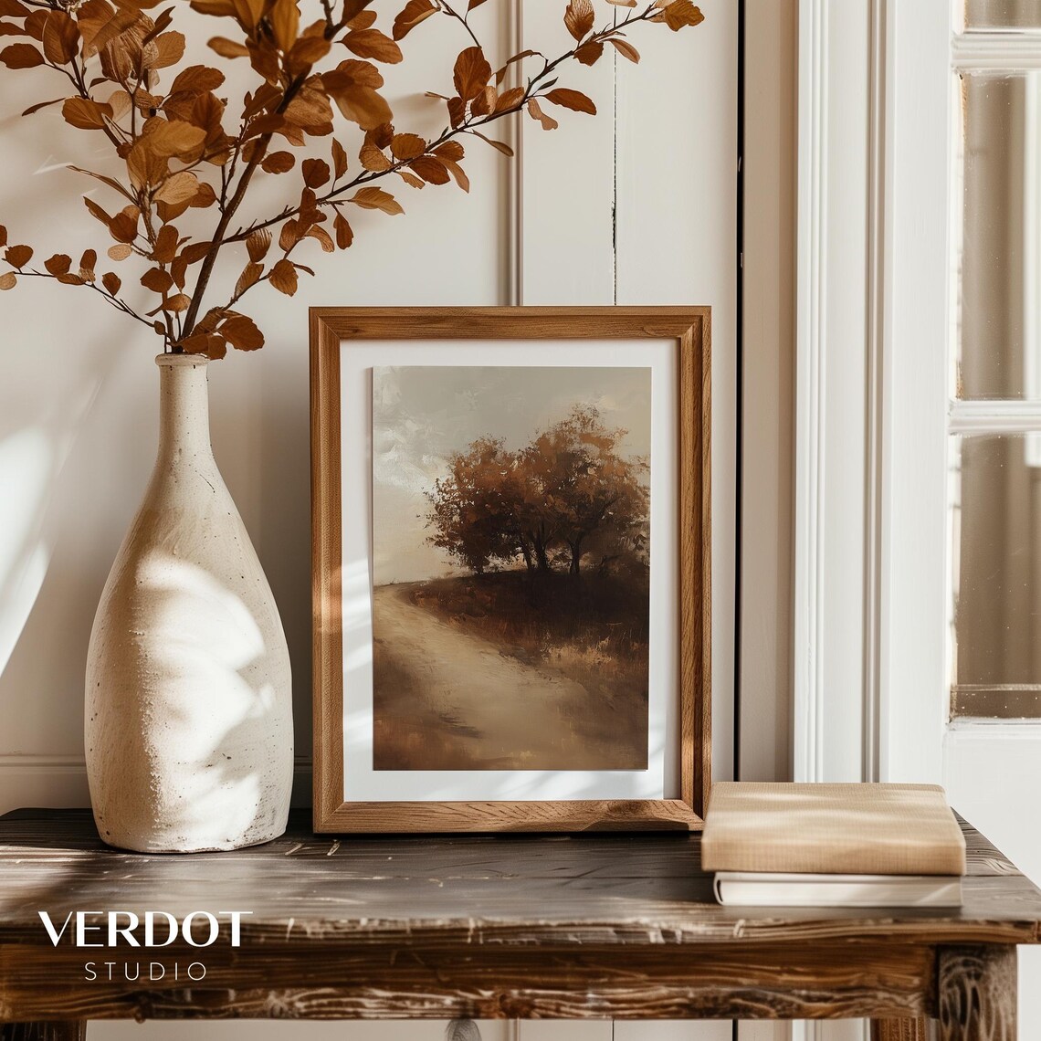 Vintage Fall Landscape, Autumn Trees Art Print - Image 3