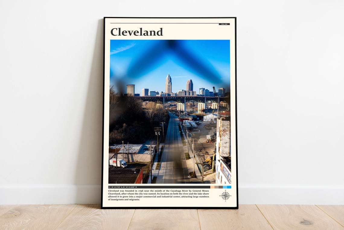 Travel Photography Cleveland Print Cleveland Wall Art Cleveland Poster Cleveland Photo Cleveland Poster Print Cleveland Decor