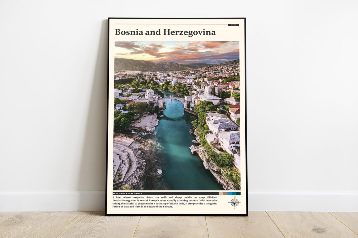 Travel Photography Bosnia And Herzegovina Print Bosnia And Herzegovina Wall Art Bosnia And Herzegovina Poster Europe Poster Print