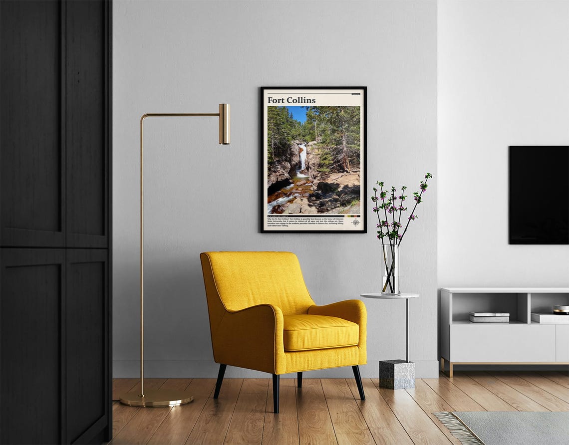 Fort Collins Print Fort Collins Wall Art Fort Collins Poster Fort Collins Photo Fort Collins Poster Print Colorado Travel Art - Image 2