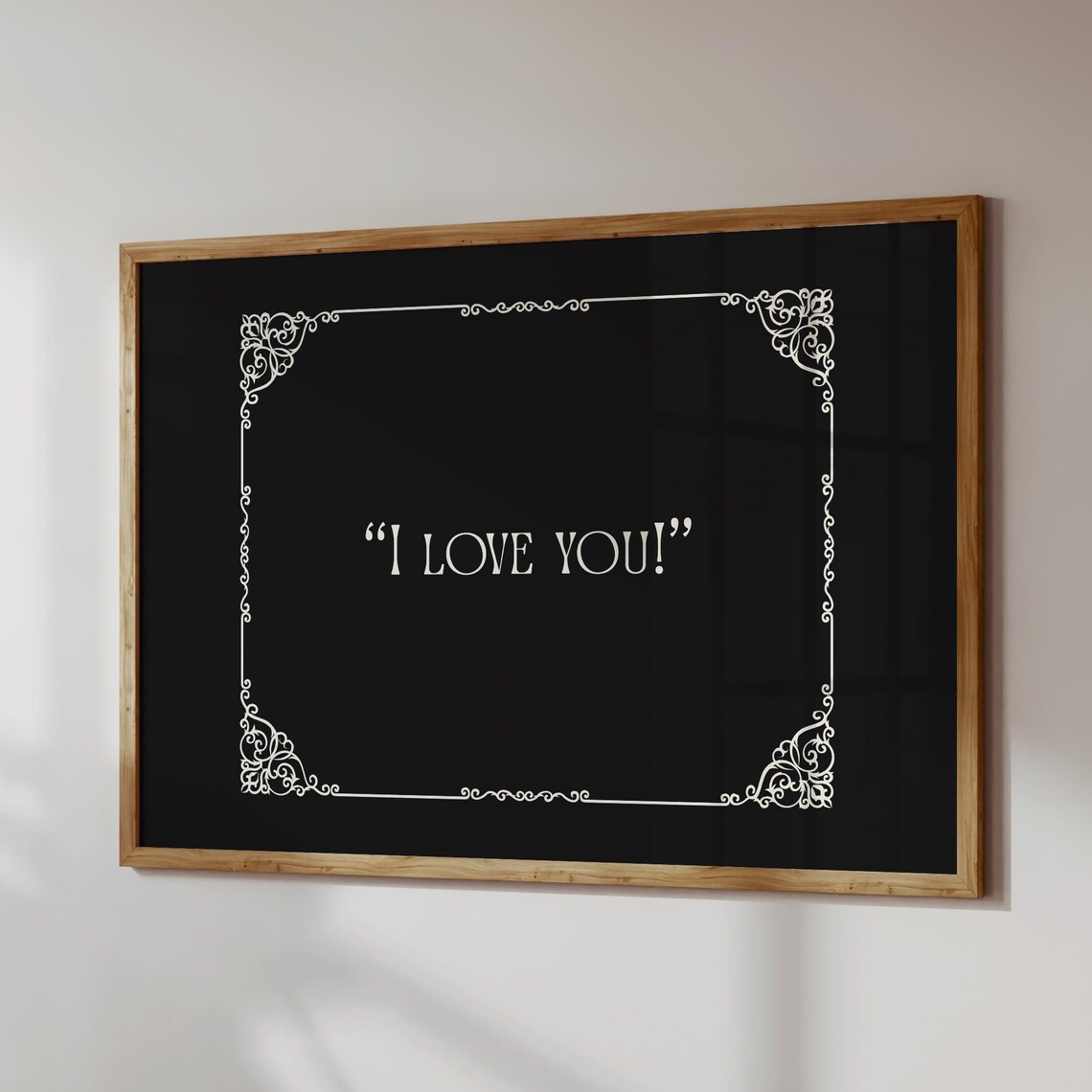 I Love You Art Deco Vintage Film Quote Romantic Bedroom Poster