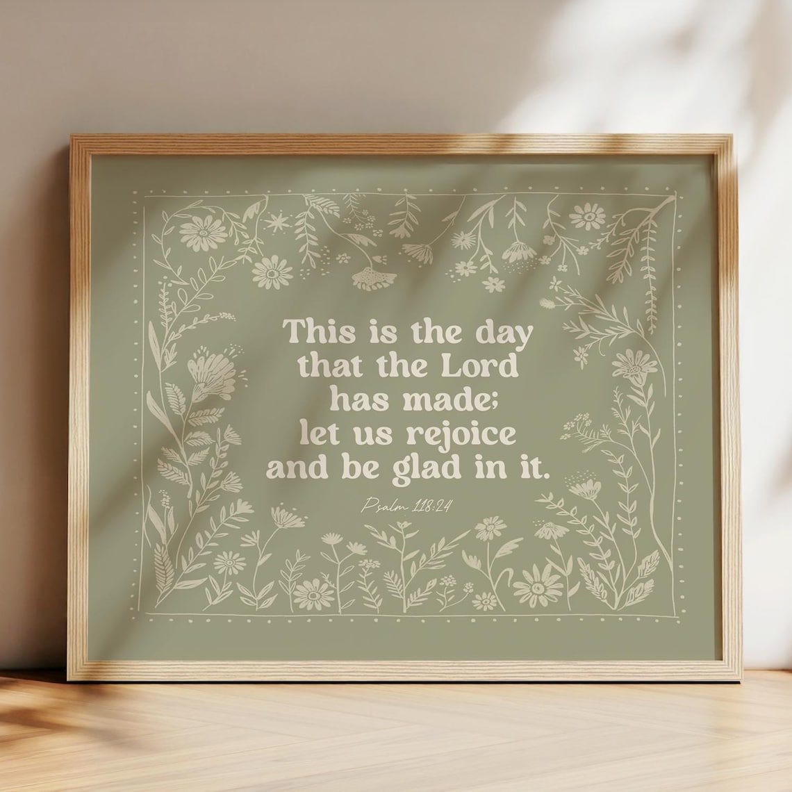 Psalm 118 Scripture Art Print, Bible Verse