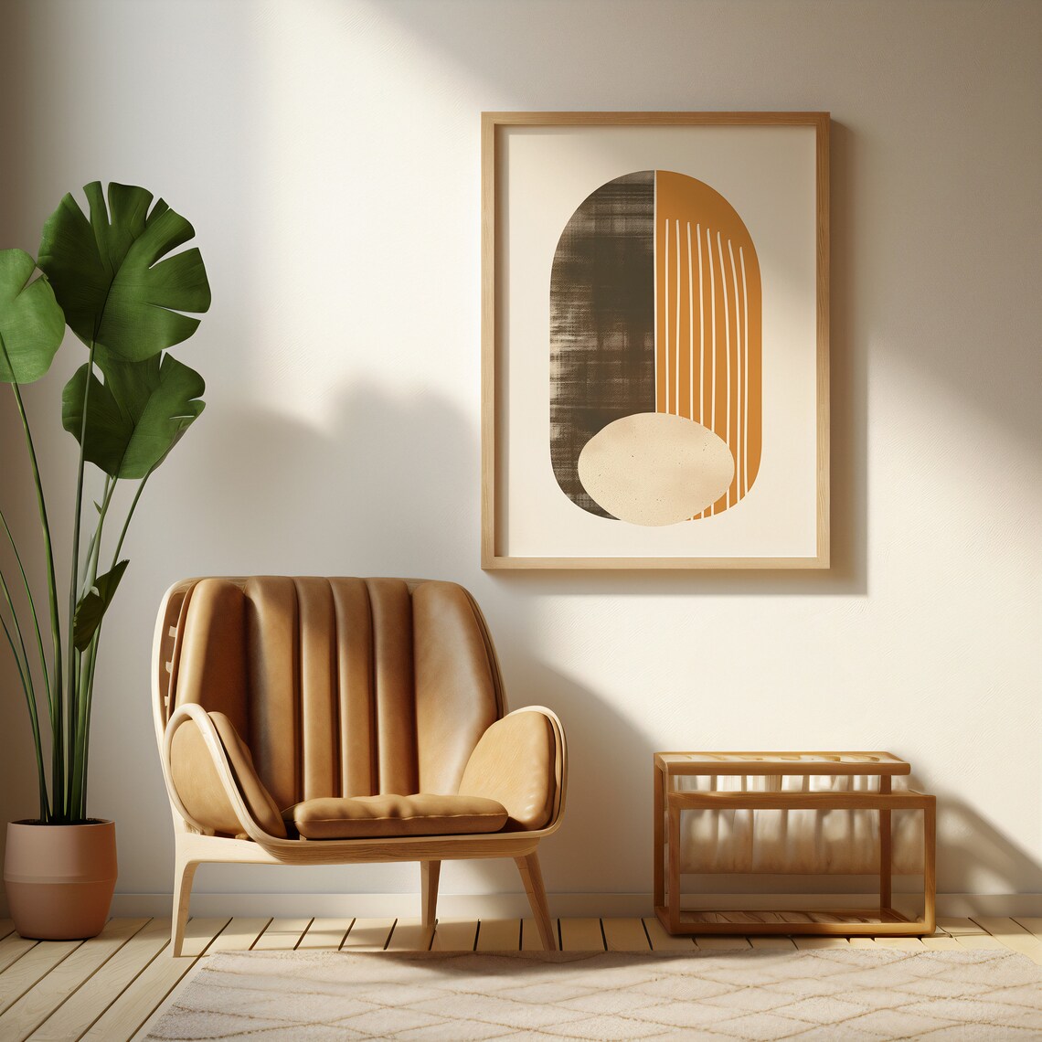 Modern Boho Mid Century Modern Art Print - Image 3