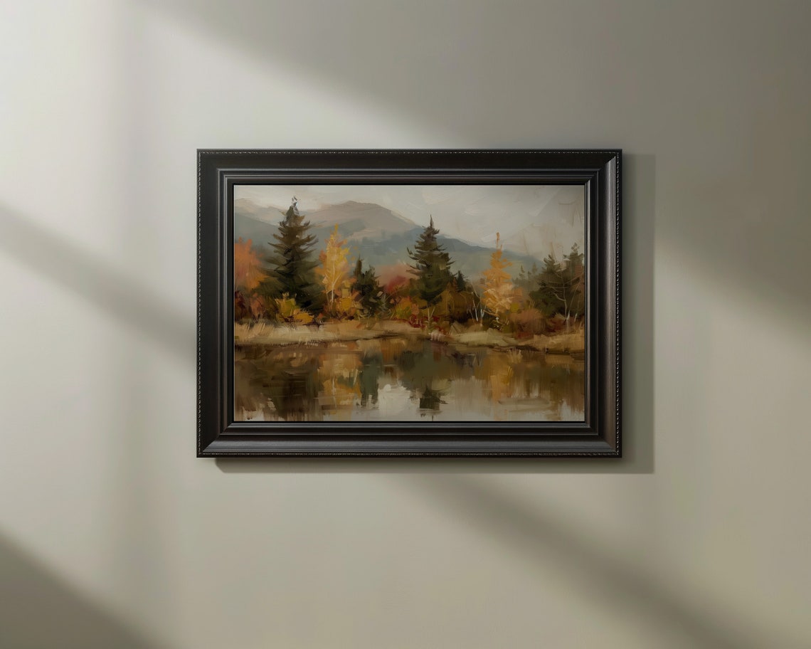 Autumn Tree Line, Oil Painting Print - Image 3