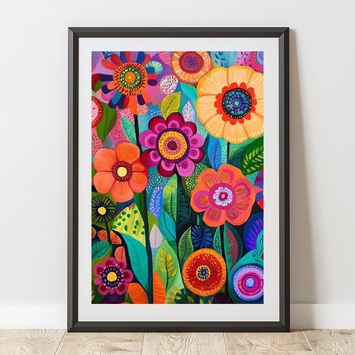 Dopamine Wall Art Whimsical Floral Dcor Maximalist Prints For Living Room Home Office Bold Art Prints