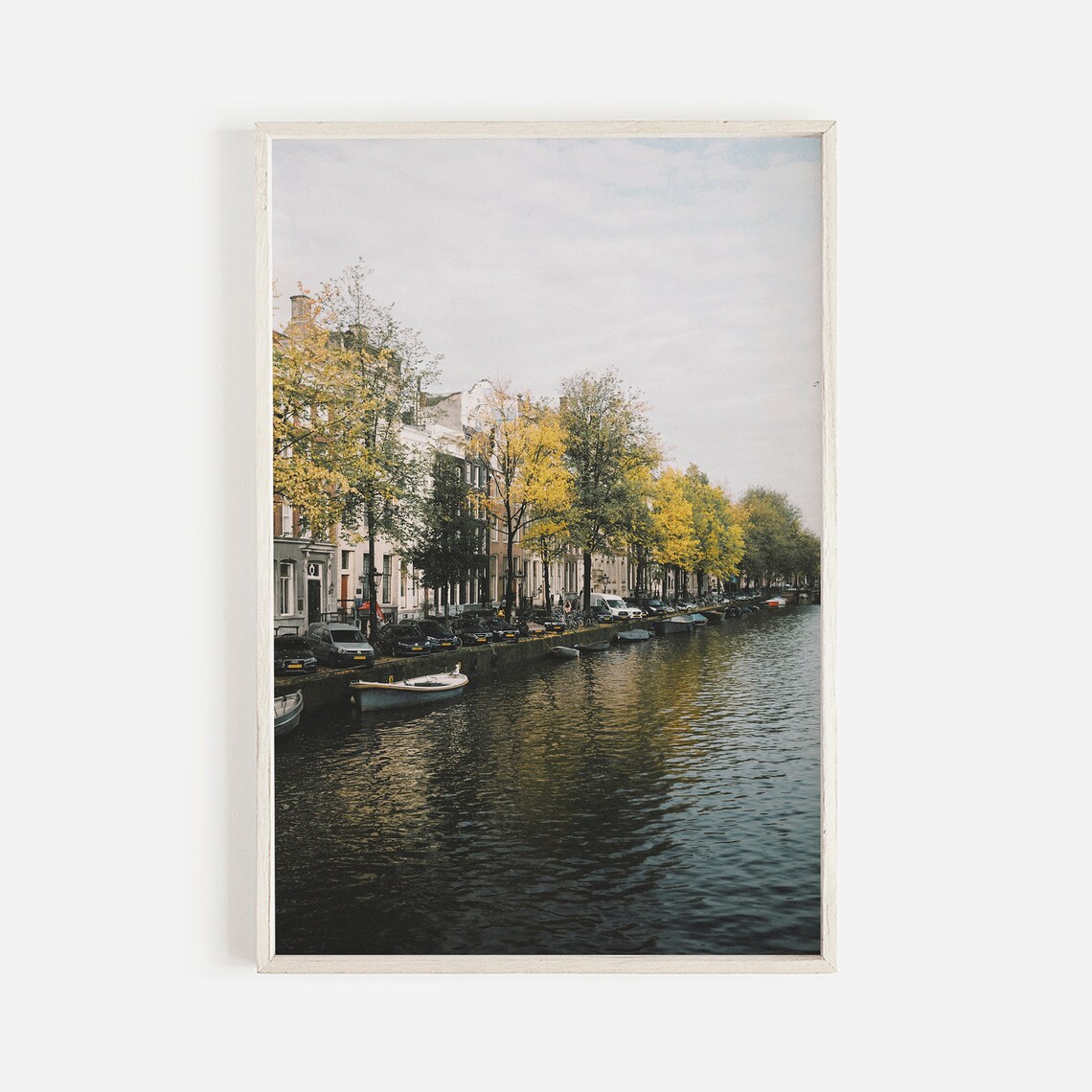 Amsterdam Boho Travel Poster, Netherlands Canal