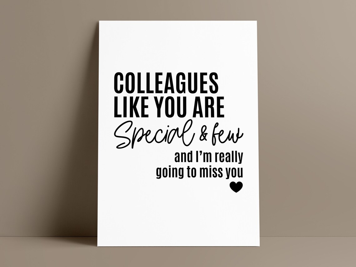 Colleagues Like You Are Special Farewell Gift Coworker Quote Poster - Image 3