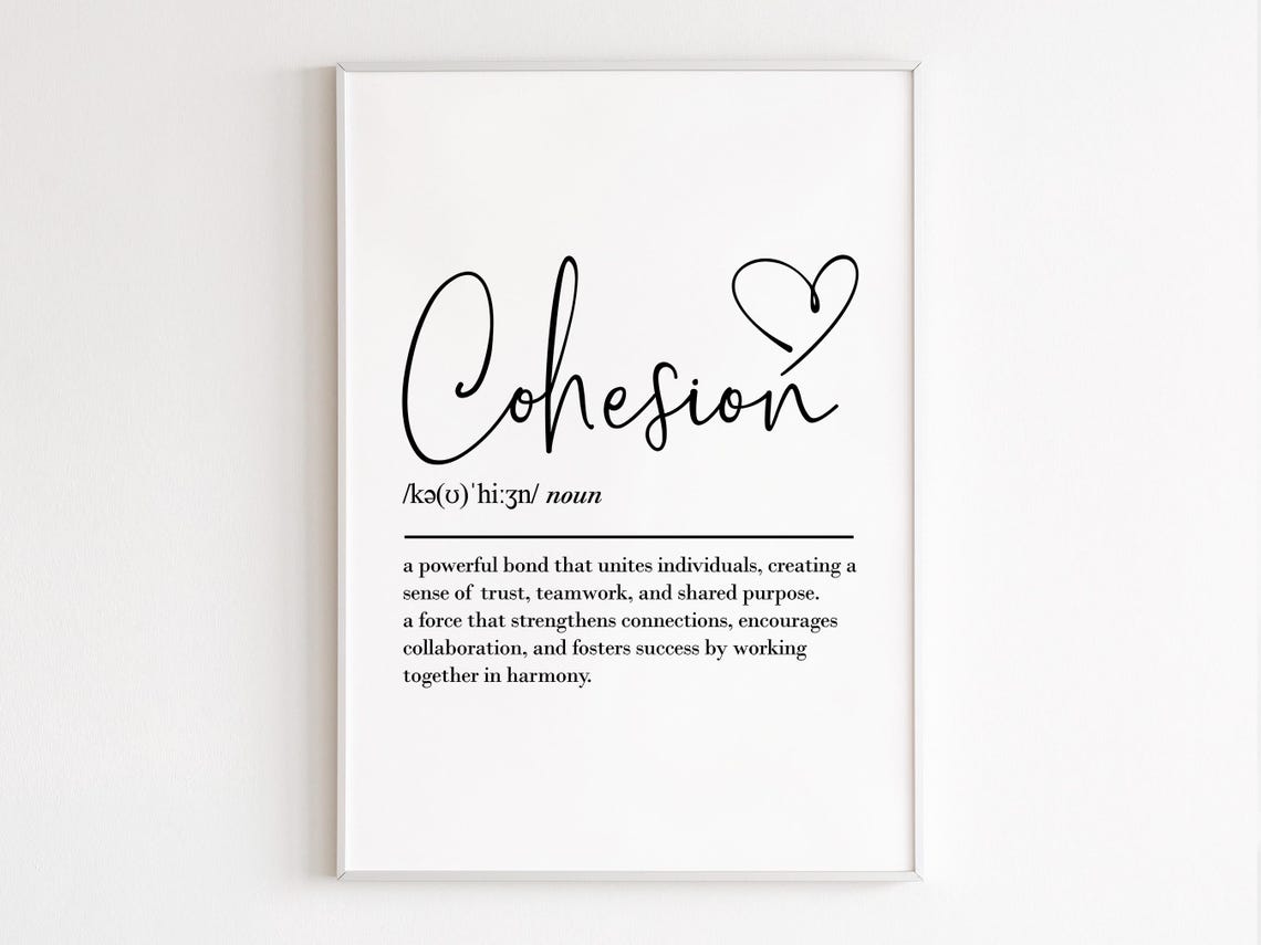 Cohesion Definition Dictionary Style Word Art Meaning Poster