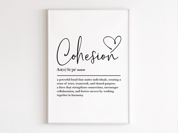 Cohesion Definition Dictionary Style Word Art Meaning Poster