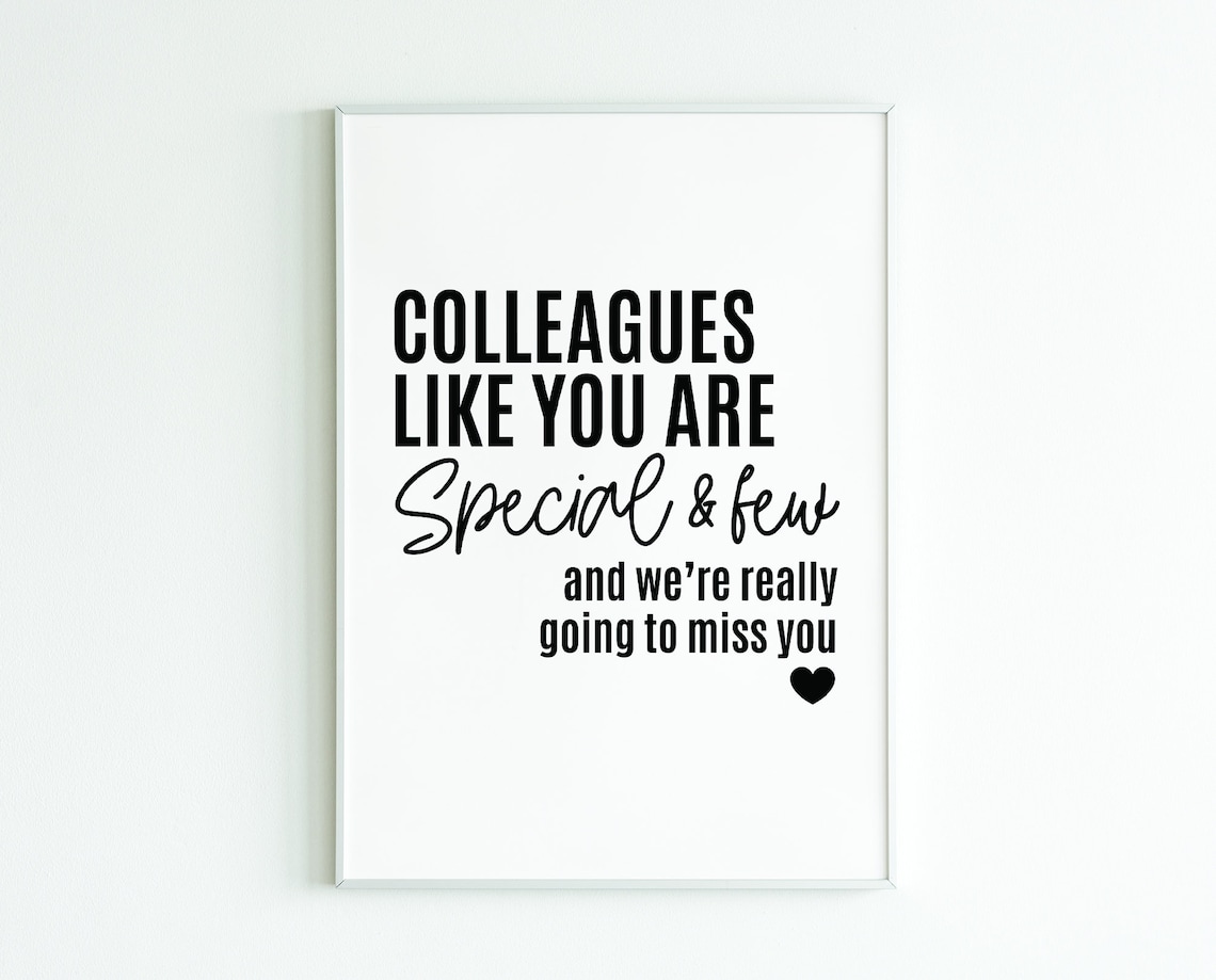 Well Miss You Coworker Art Print, Long Distance Gift