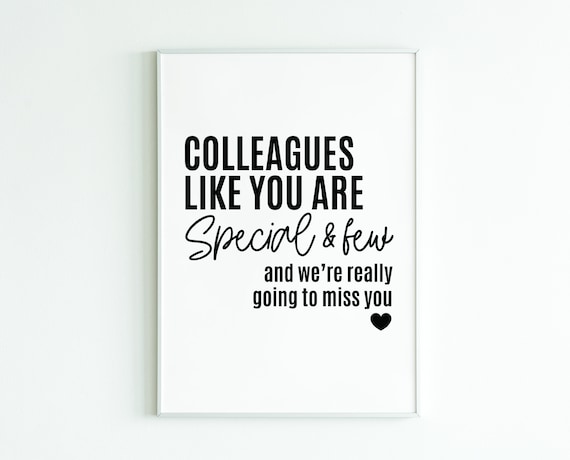 Well Miss You Coworker Art Print, Long Distance Gift
