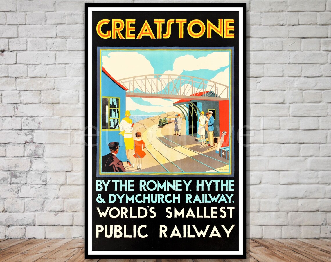Greatstone Romney Railway Vintage Worlds Smallest Railway Poster